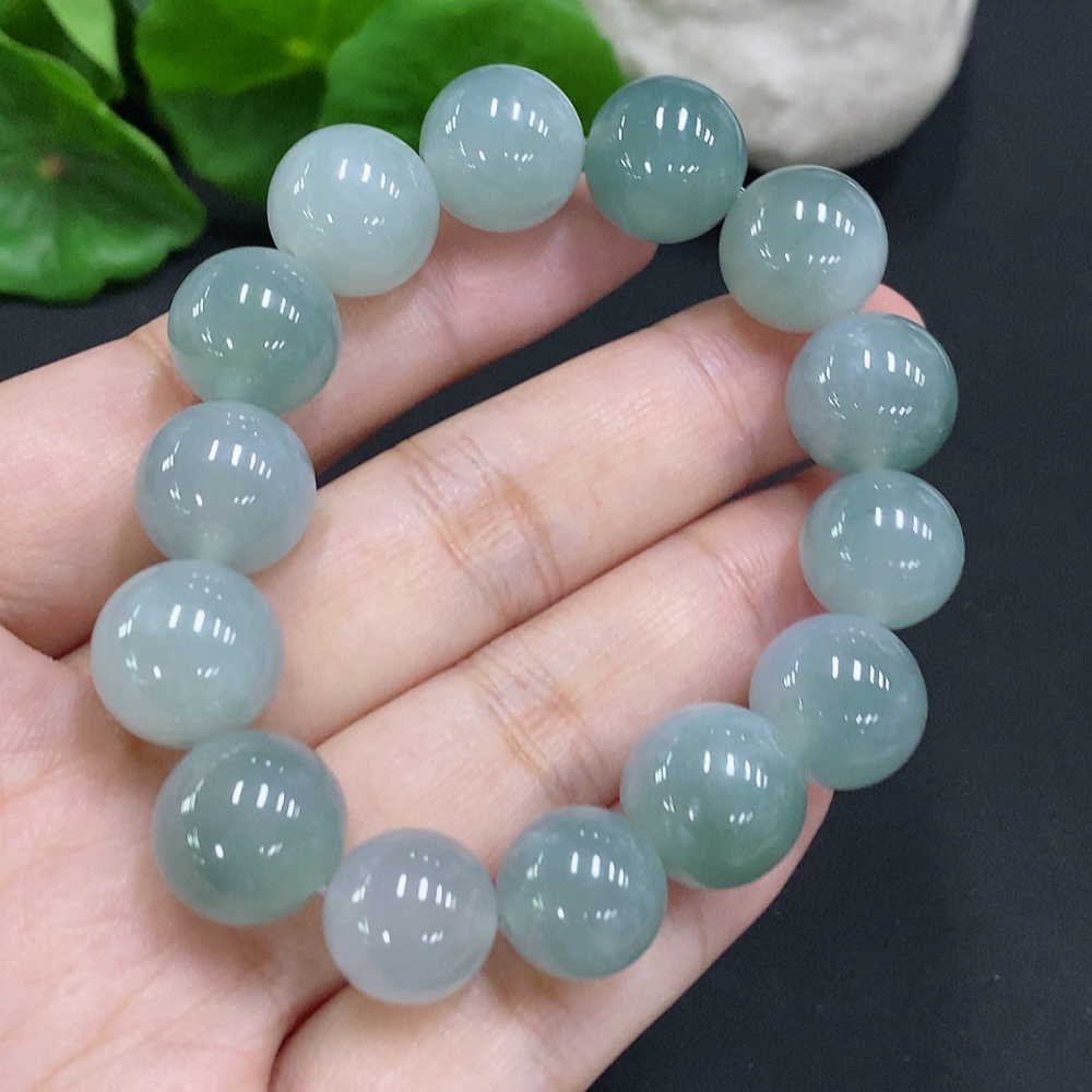 F33905248 Jadeite Bead Necklace Approx. 13mm Total Weight Approx. 52.3g