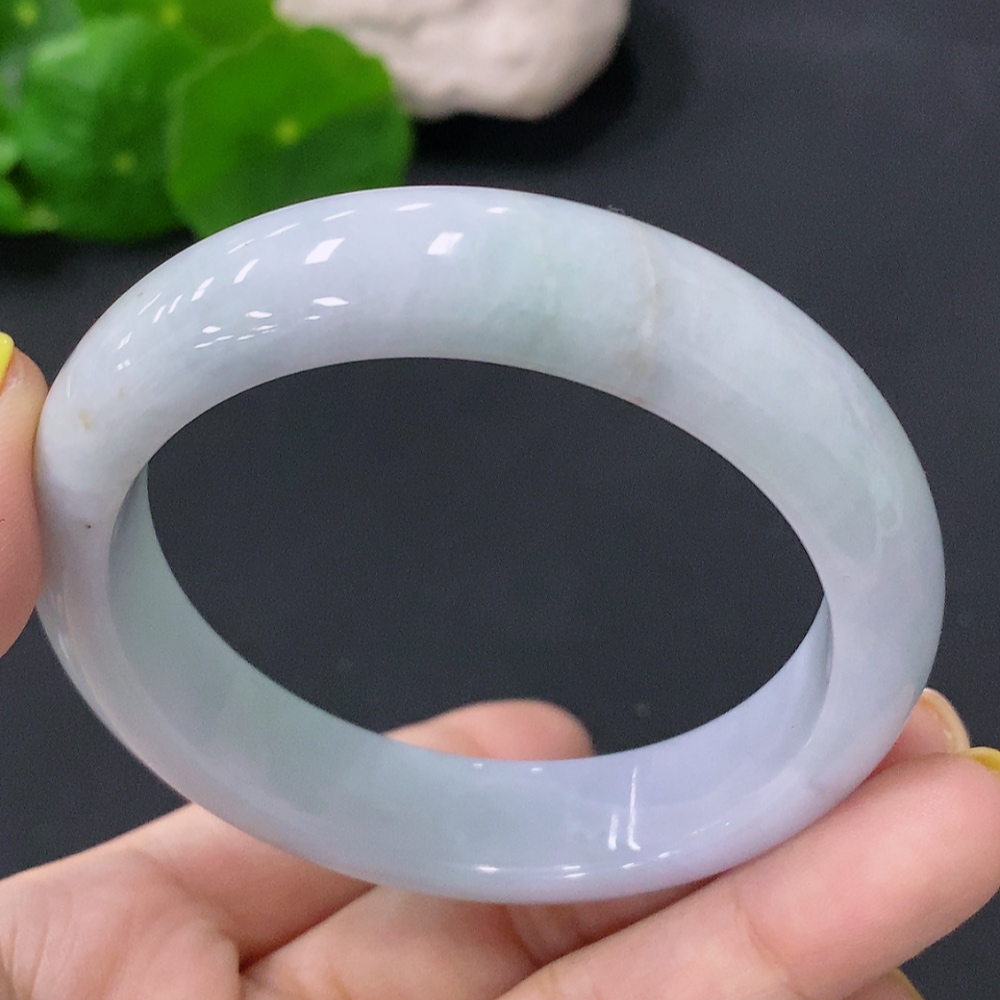 F28250805 Jadeite Round Bangle Size 52.5mm Total Weight Approx. 52.11g