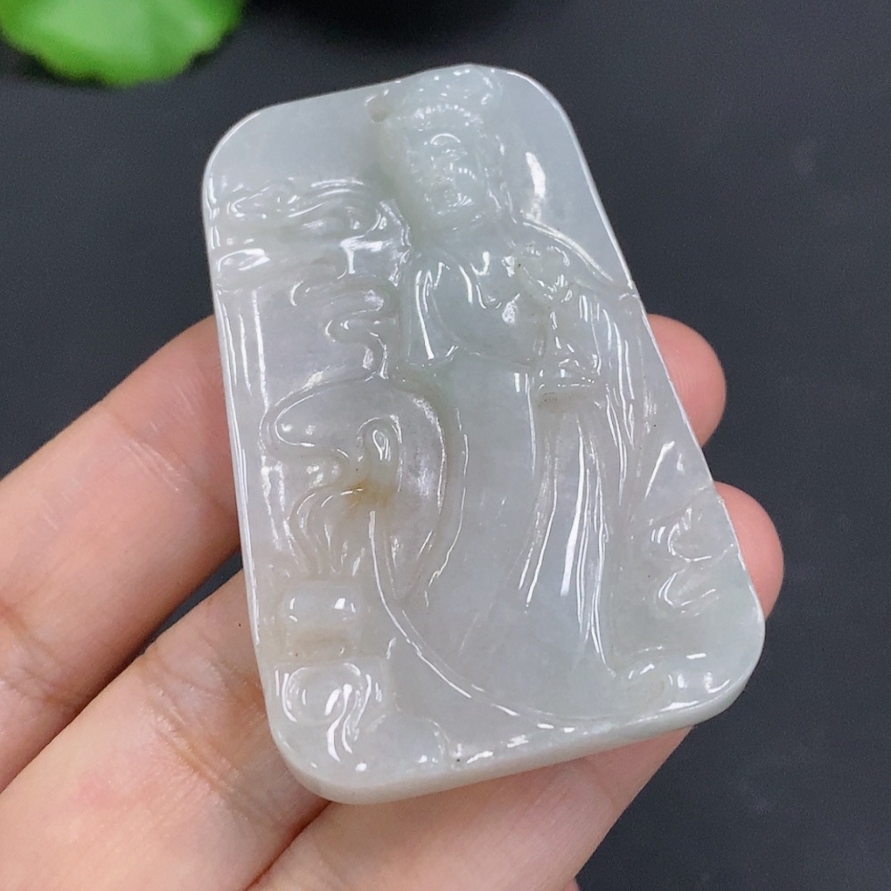 F26973247 Jadeite Guanyin Pendant, Total Weight Approximately 28g