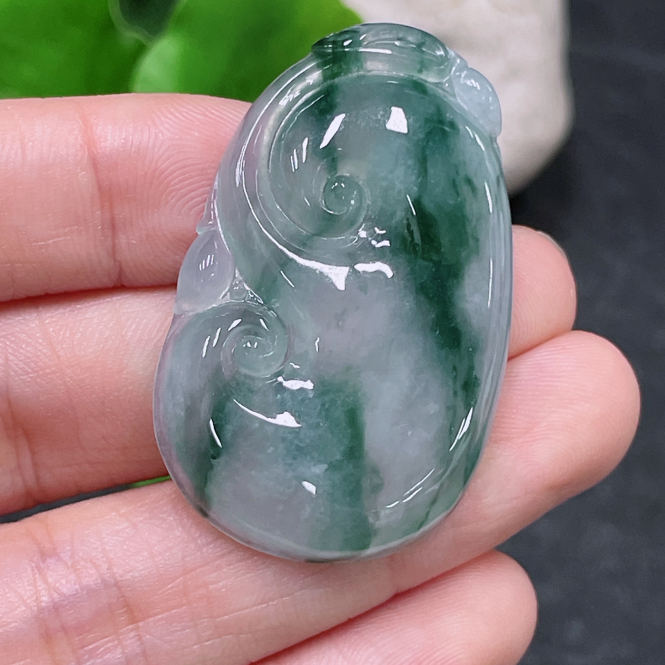 F32810707 JadeitePendant Ruyi Total Weight Approx. 11.95g