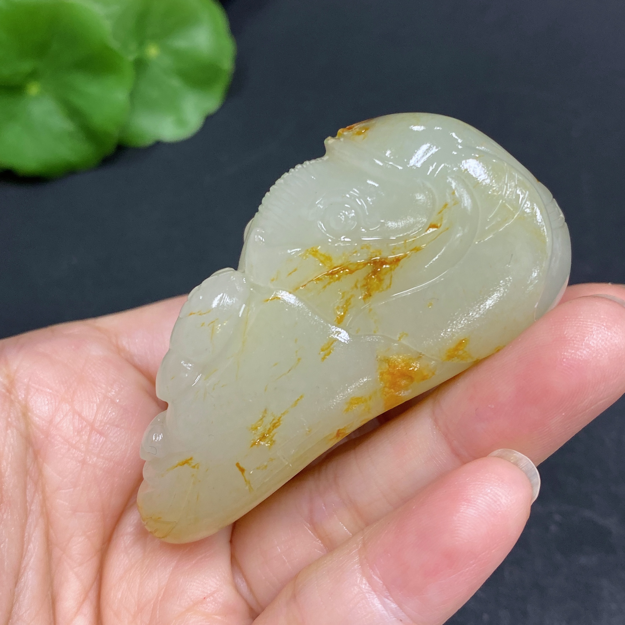 H34969436 Hetian Jade Pendant, Elephant, Total Weight Approx. 84.7g, Undetermined Skin Color Origin
