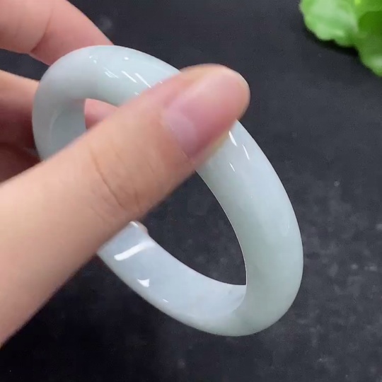 F34056483 Jadeite Round Bangle Size 55.4 Total Weight Approx. 55.36g