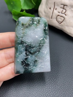 F22527707 Jadeite Pendant Landscape Plaque with Other Mineral Components, Total Weight 34.141g