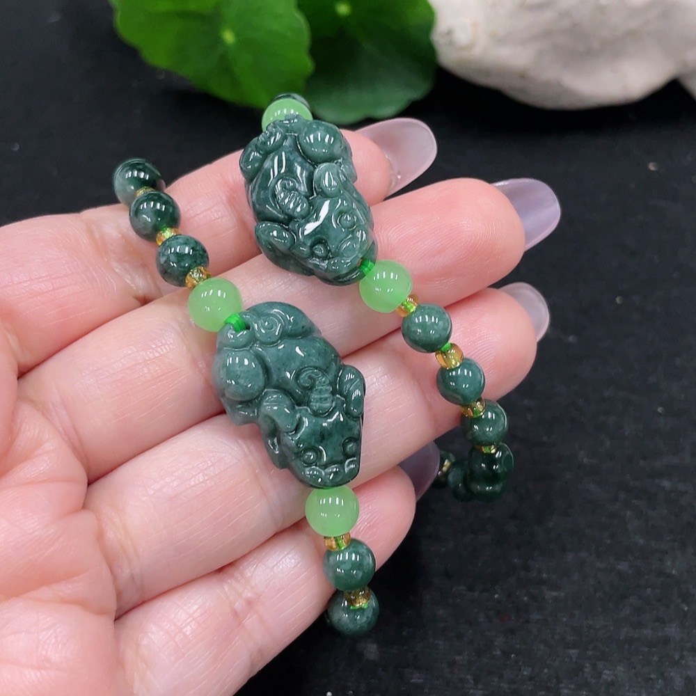 F34966293 Jadeite Bracelet Sell as a Lot (Beads Non-A)
