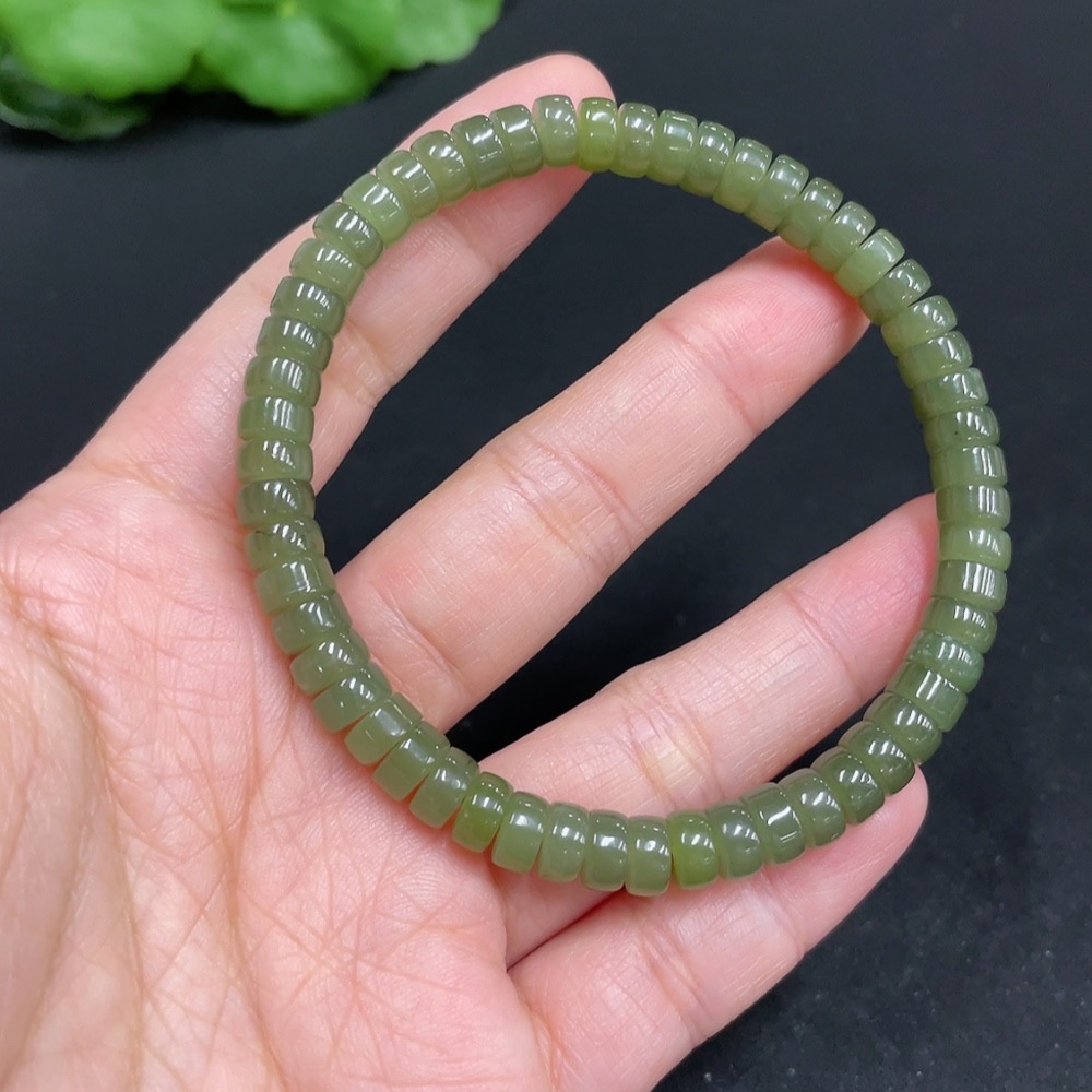H34051883 Hetian Jade Bracelet, Approx. 6.2mm, Total Weight Approx. 15.5g
