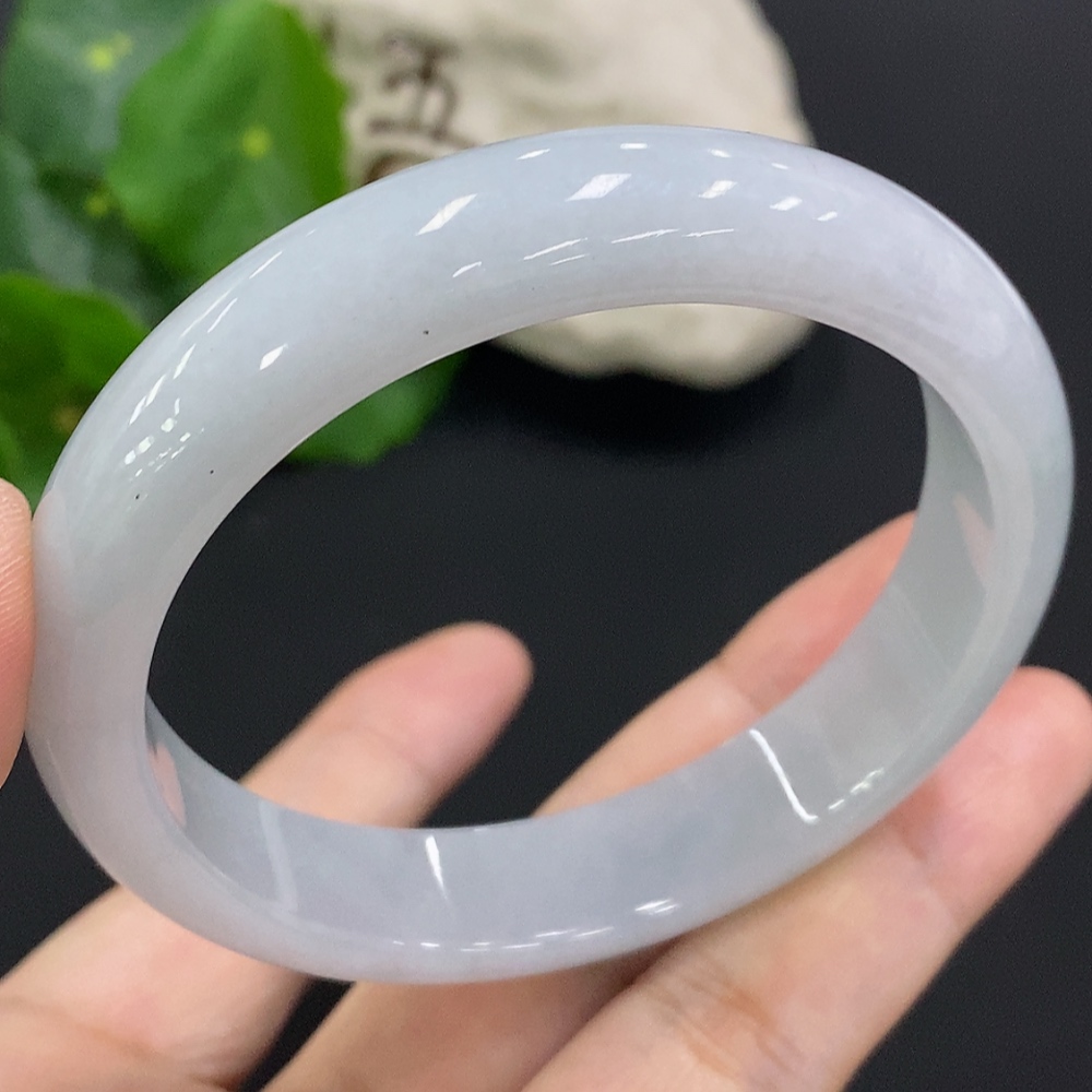 F34051144 Jadeite Round Bangle Size 57.3 Total Weight Approx. 51.9g