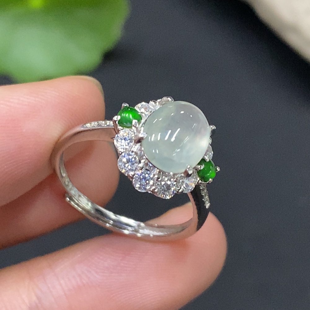 F27178037 Jadeite Inlay Non-gold Adjustable Total Weight Approx. 2.64g