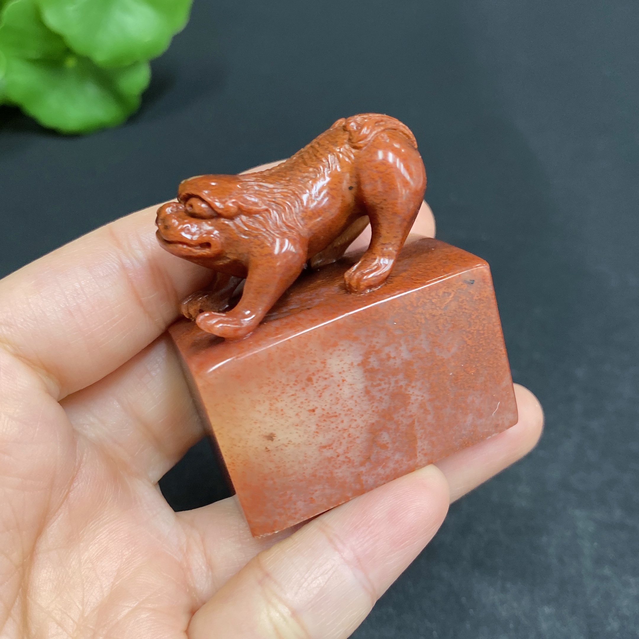 H30467576 Shoushan Stone Auspicious Beast Seal