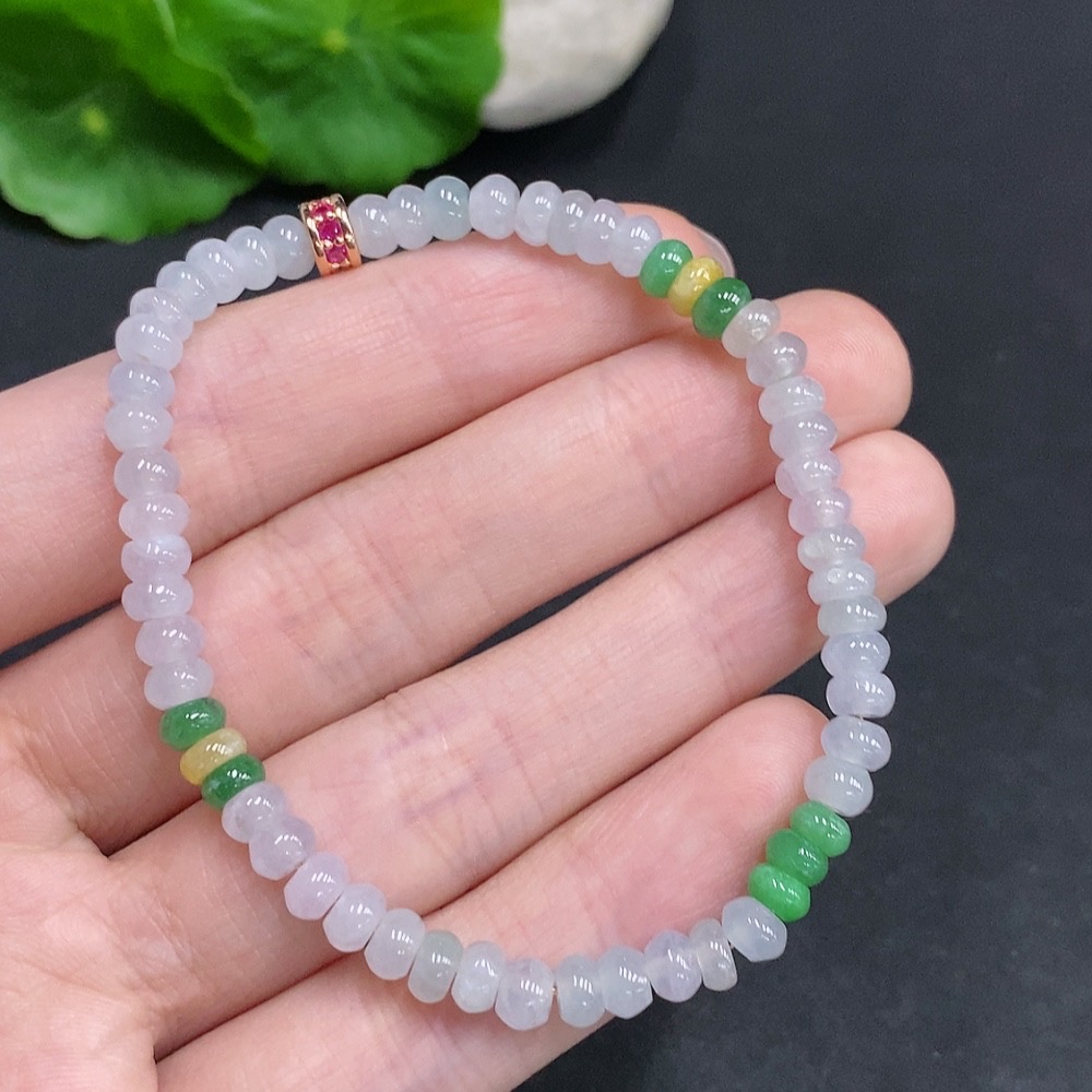 F35078191 Jadeite Bracelet Non-Gold Inlaid Total Weight About 8.7g Size Approx. 4.8mm