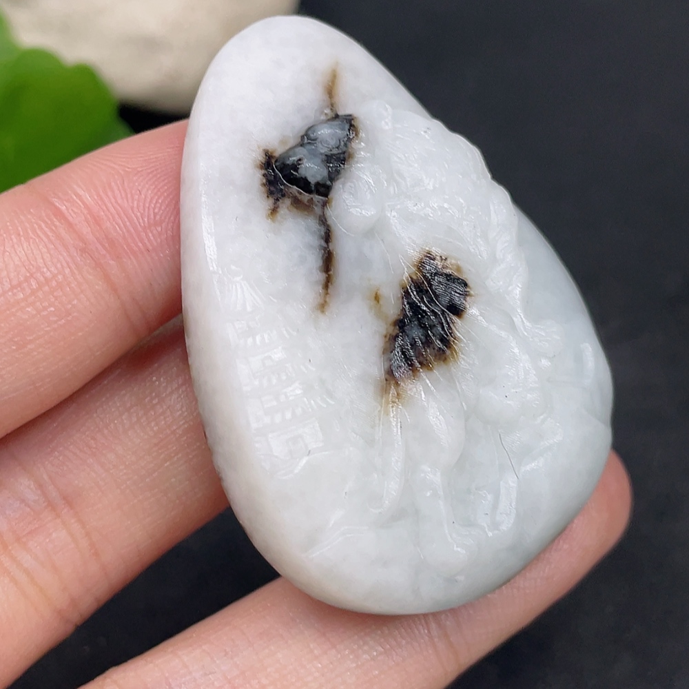 H31635340 Hetian Jade Pendant - Ascending Mountain Tiger, Total Weight Approx. 29.7g, Color Origin Undetermined