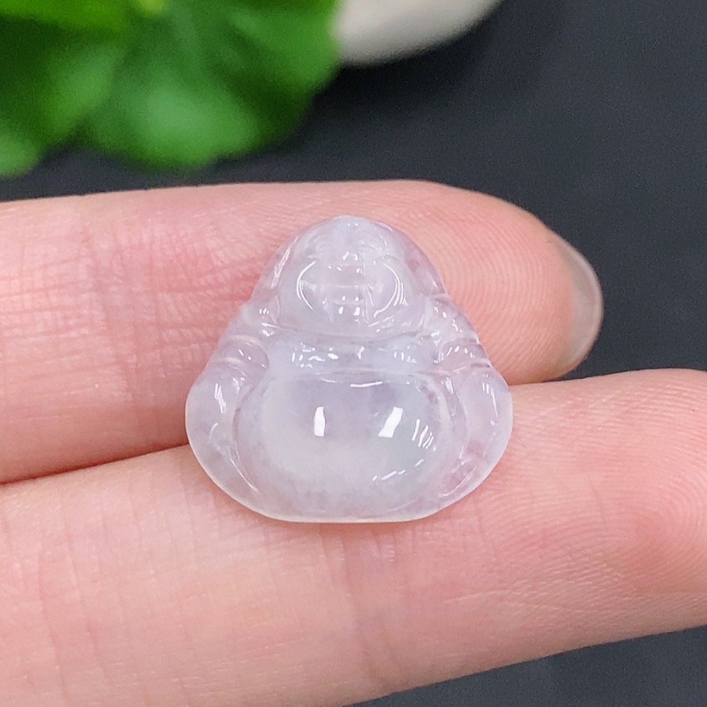 F35078240 Jadeite Buddha Pendant, Total Weight Approx. 1.4g