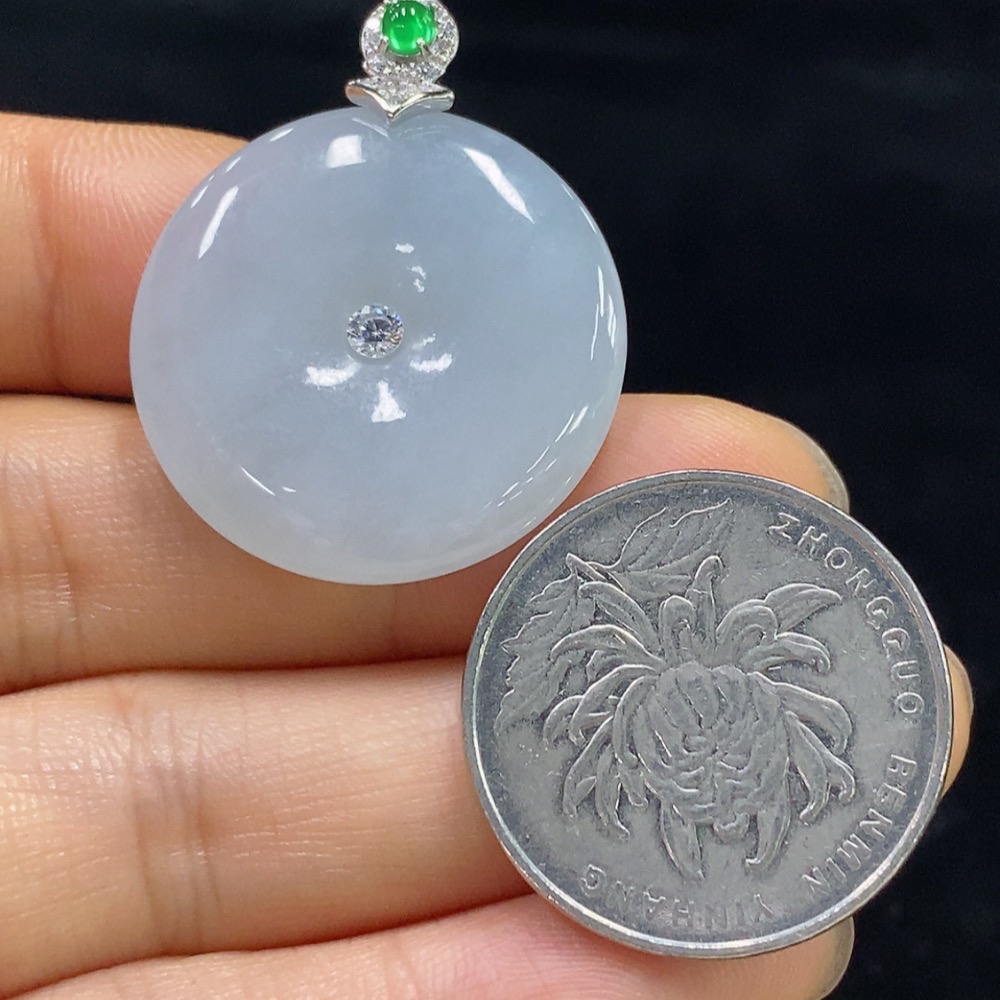 F33910897 Jadeite Peace Pendant, Total Weight Approximately 8.7g, Non-Gold