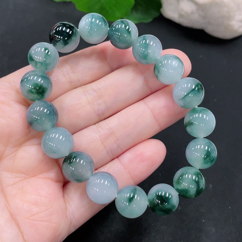F28287525 Jadeite Bead Bracelet Approx. 11.8mm Total Weight Approx. 49.2g