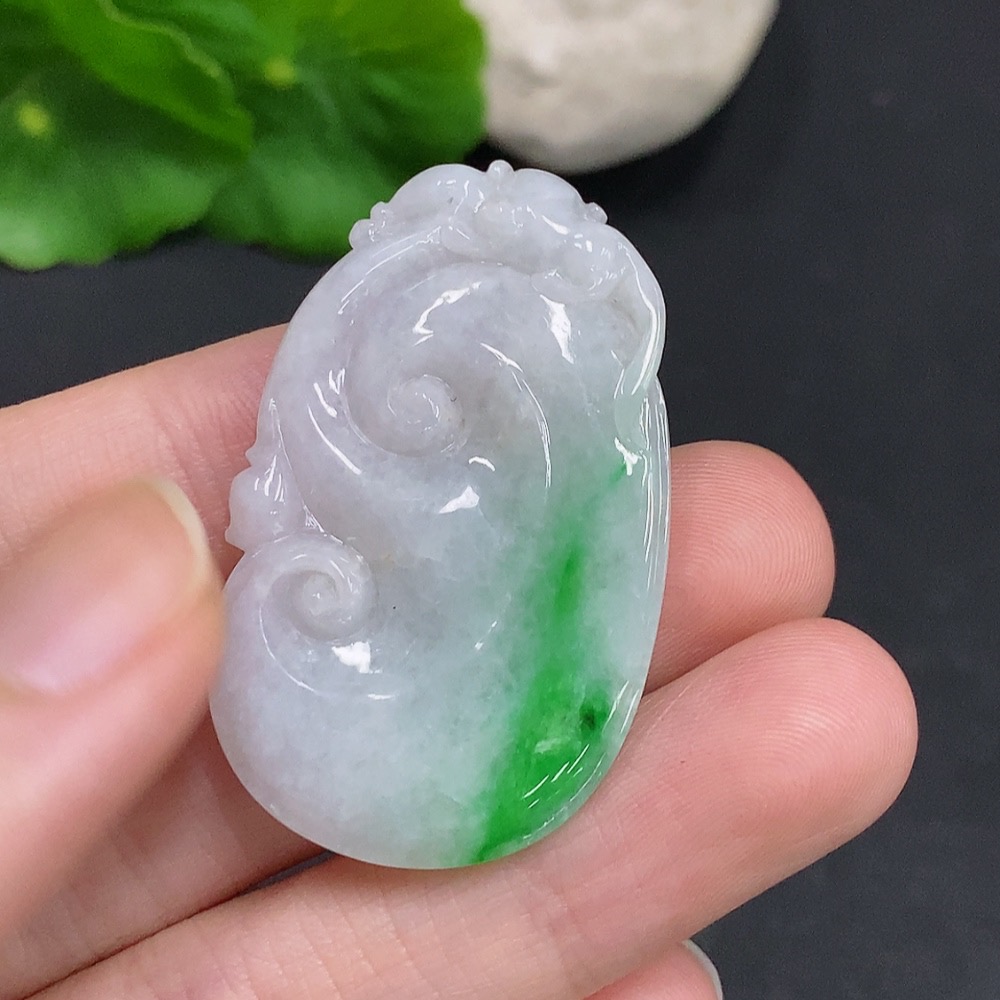 F33940561 Jadeite Ruyi Pendant Total Weight Approx. 10.7g
