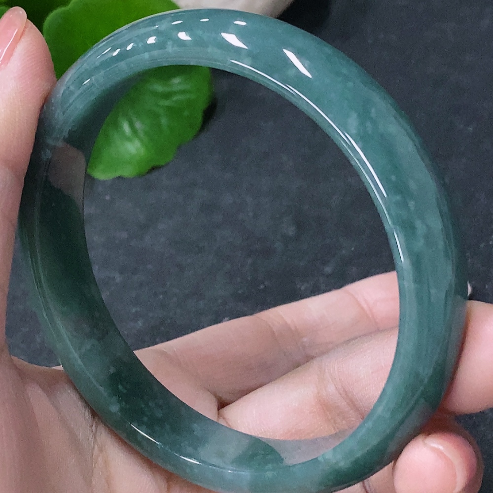F34043699 Jadeite Round Bracelet Size 58mm Total Weight Approx. 44.22g