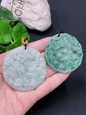 F33893014 Jadeite Pendant Landscape Plaque Antique-style Plaque