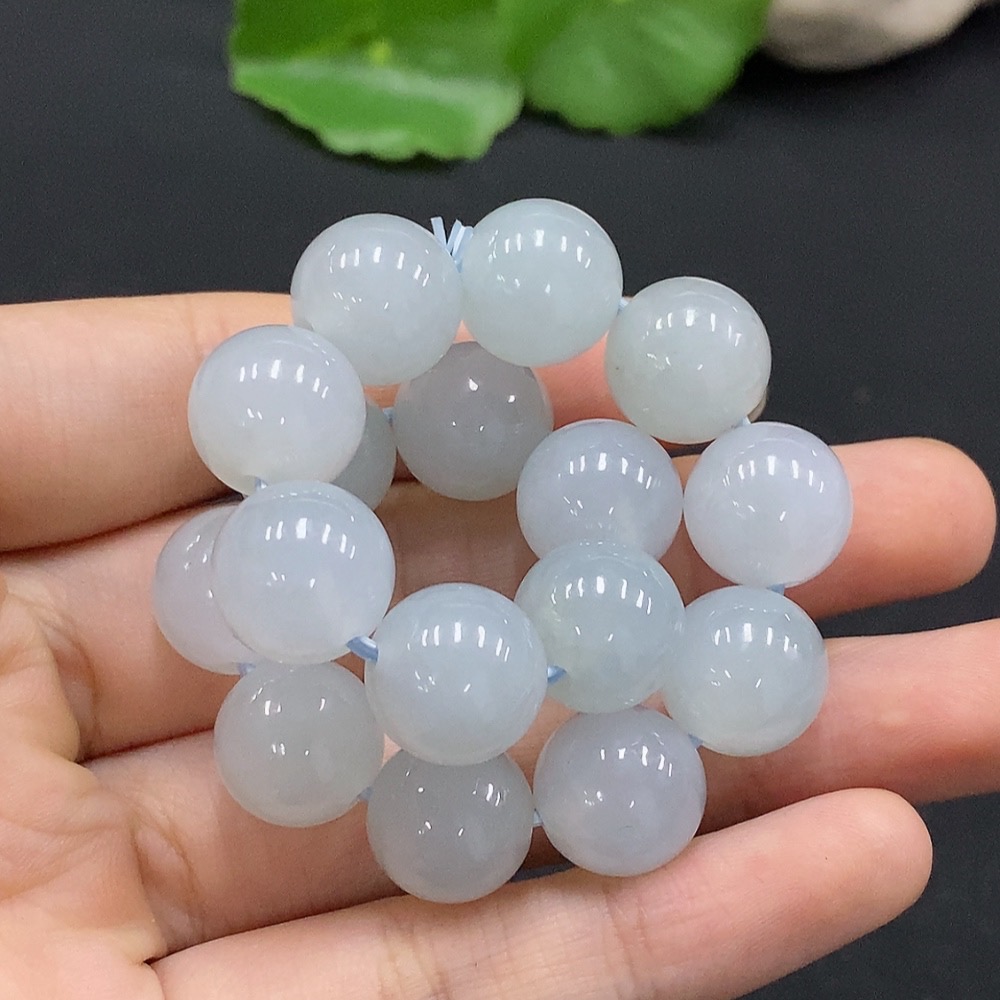 F33833817 JadeiteBead Bracelet Approx. 12mm Total Weight Approx. 50g