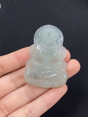 F37400174 翡翠度母挂件 货品总重约17.42g