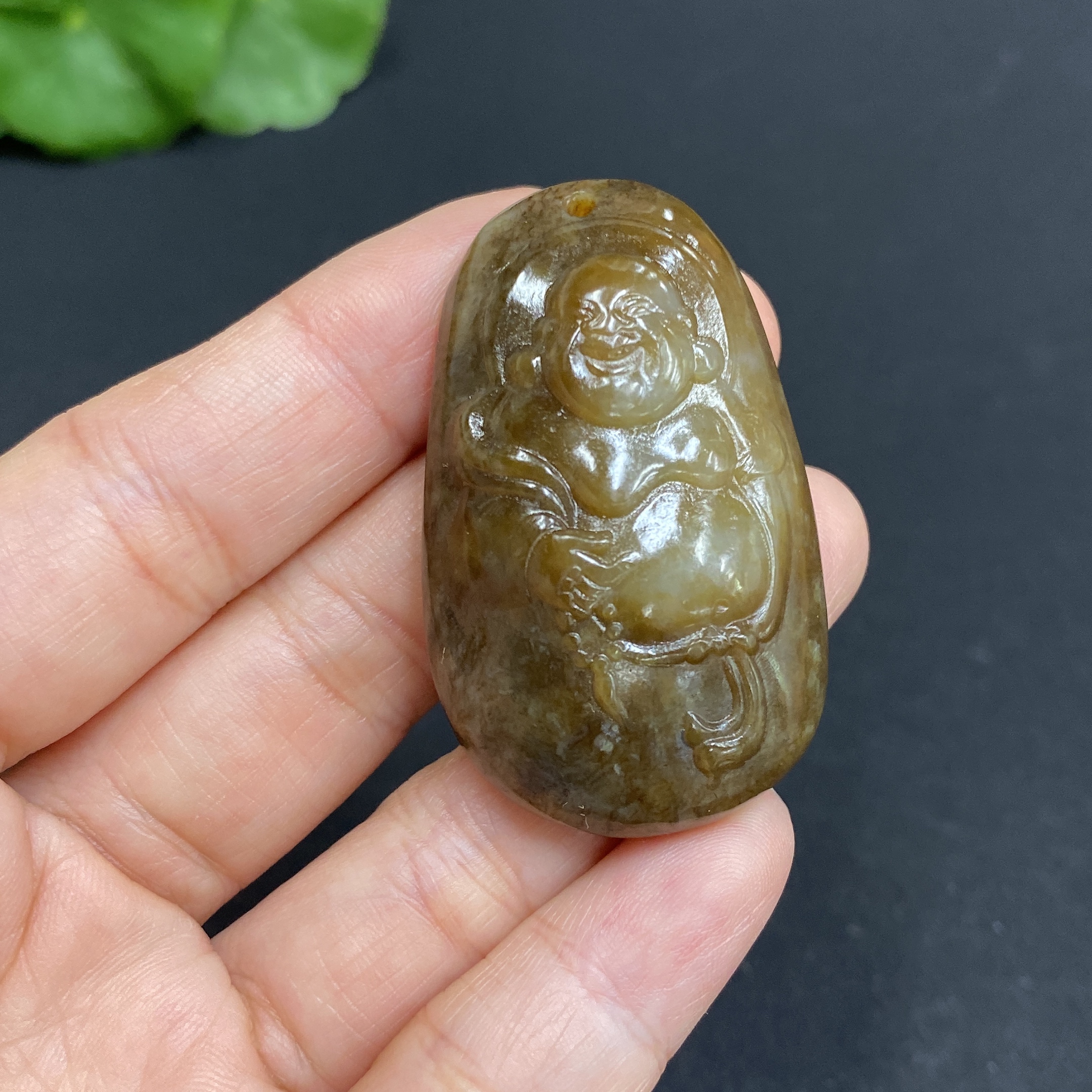 H32813929 Hetian Jade Pendant Buddha Total Weight Approx. 21.5g