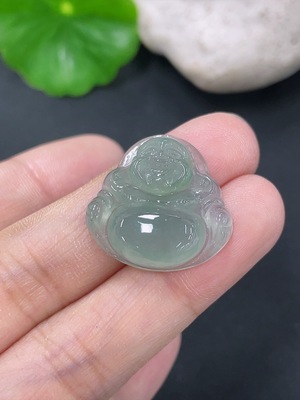 F42964376 翡翠挂件佛公 货品总约重3.4g
