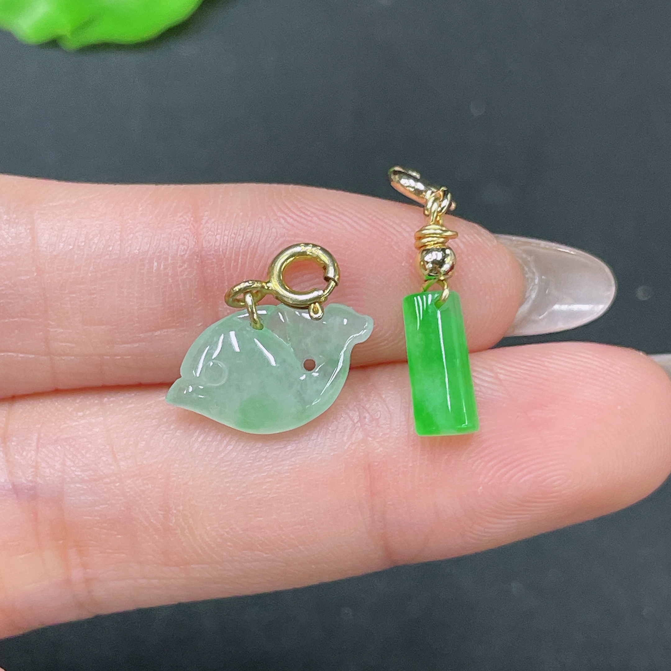 F35105347 Jadeite Inlaid Pendant Non-Gold