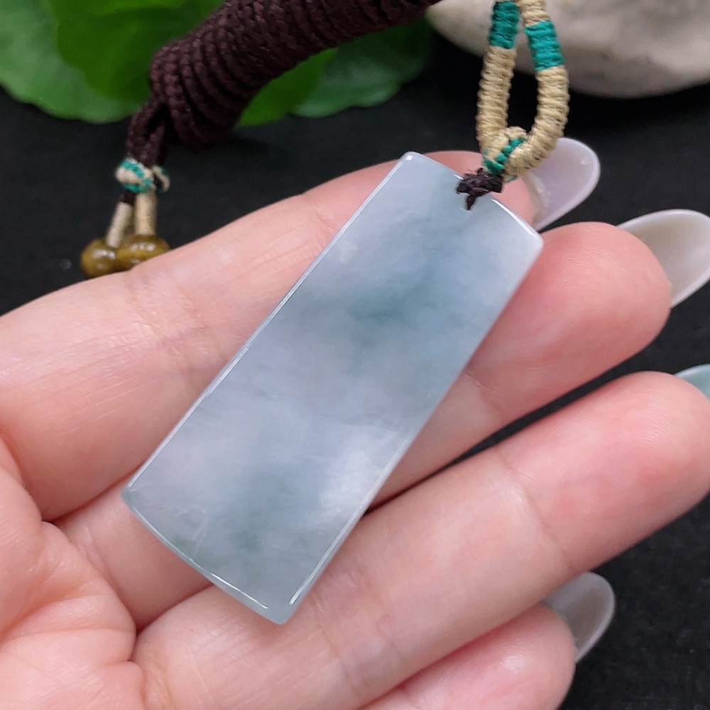 F33874286 Jadeite Landscape Pendant, Total Weight Approx. 13.2g (Including Rope Weight)