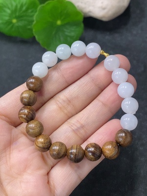 F32792137 Jadeite Bracelet Approximately 8mm Total Weight About 11.45g Non-A Bead 18k