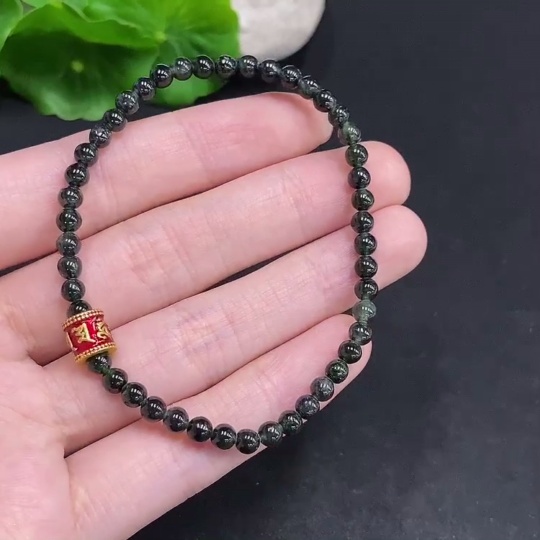 F35123977 Jadeite Bracelet Non-Gold Inlaid Total Weight About 6.2g Size Approximately 3.9mm