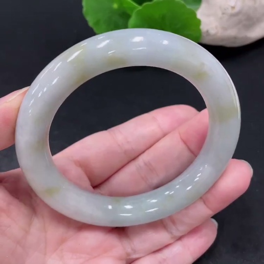 F31674663 Jadeite Round Bangle Bracelet Size 57.3 Total Weight Approx. 74.5g