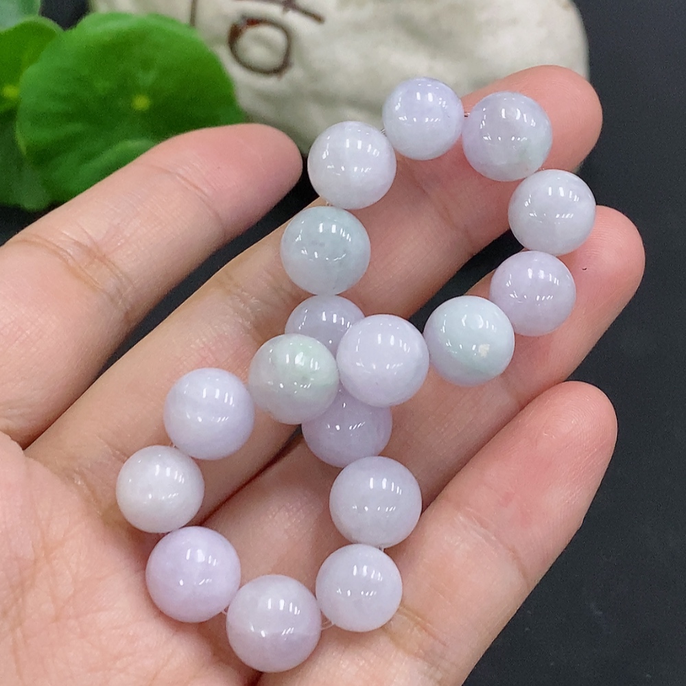 F33825991 Jadeite Bead Necklace Approx. 9.5mm Total Weight Approx. 24.8g