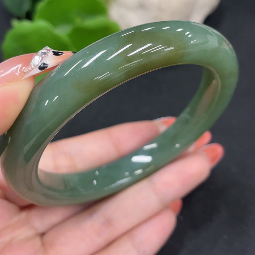 H34062927 Hetian Jade Round Bracelet Size 60.4 Total Weight Approx. 55.1g