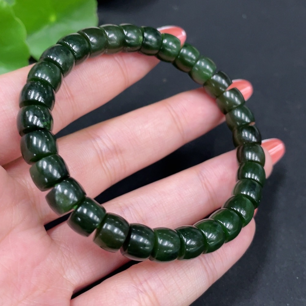 H34027401 Hetian Jade Bracelet   Approx. 7.7mm   Total Weight Approx. 23.2g