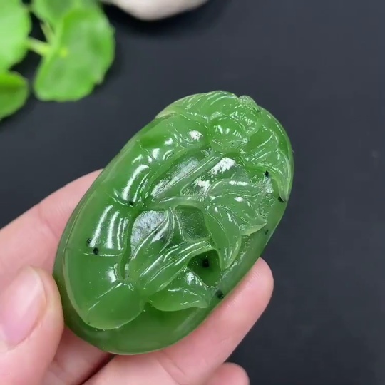 H25883146 Hetian Jade Pendant Bamboo Section Total Weight Approx. 35.2g