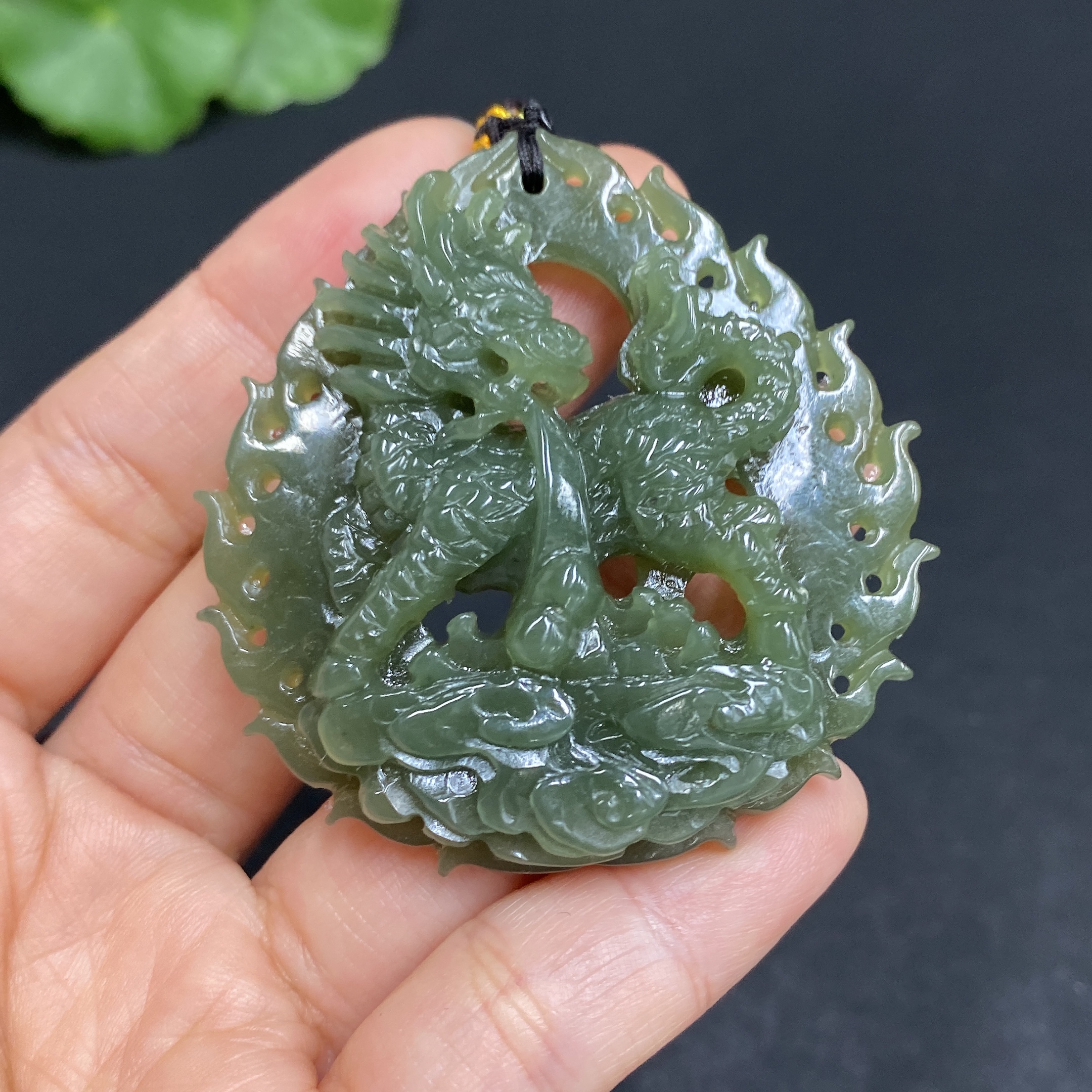 H32704467 Hetian Jade Pendant Kylin