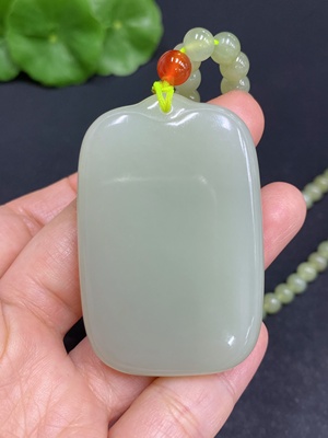 H32703281 Hetian Jade Pendant Plain Pendant