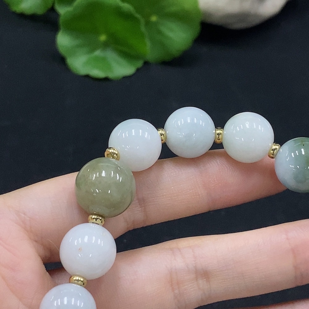 F34028598 Jadeite Bracelet Approx. 12/13mm Non-Gold-Inlaid Total Weight Approx. 56.38g