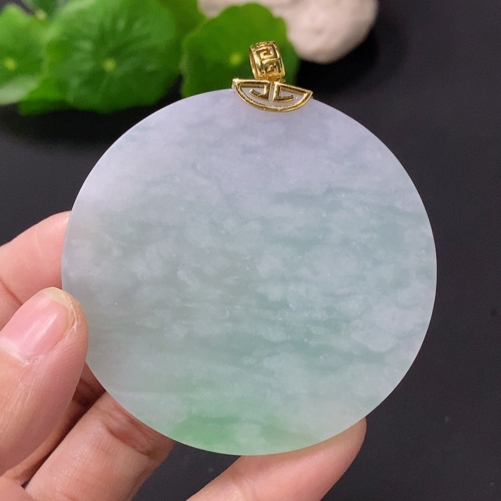 F24701568 Jadeite Plain Pendant 18k Total Approx. 28g