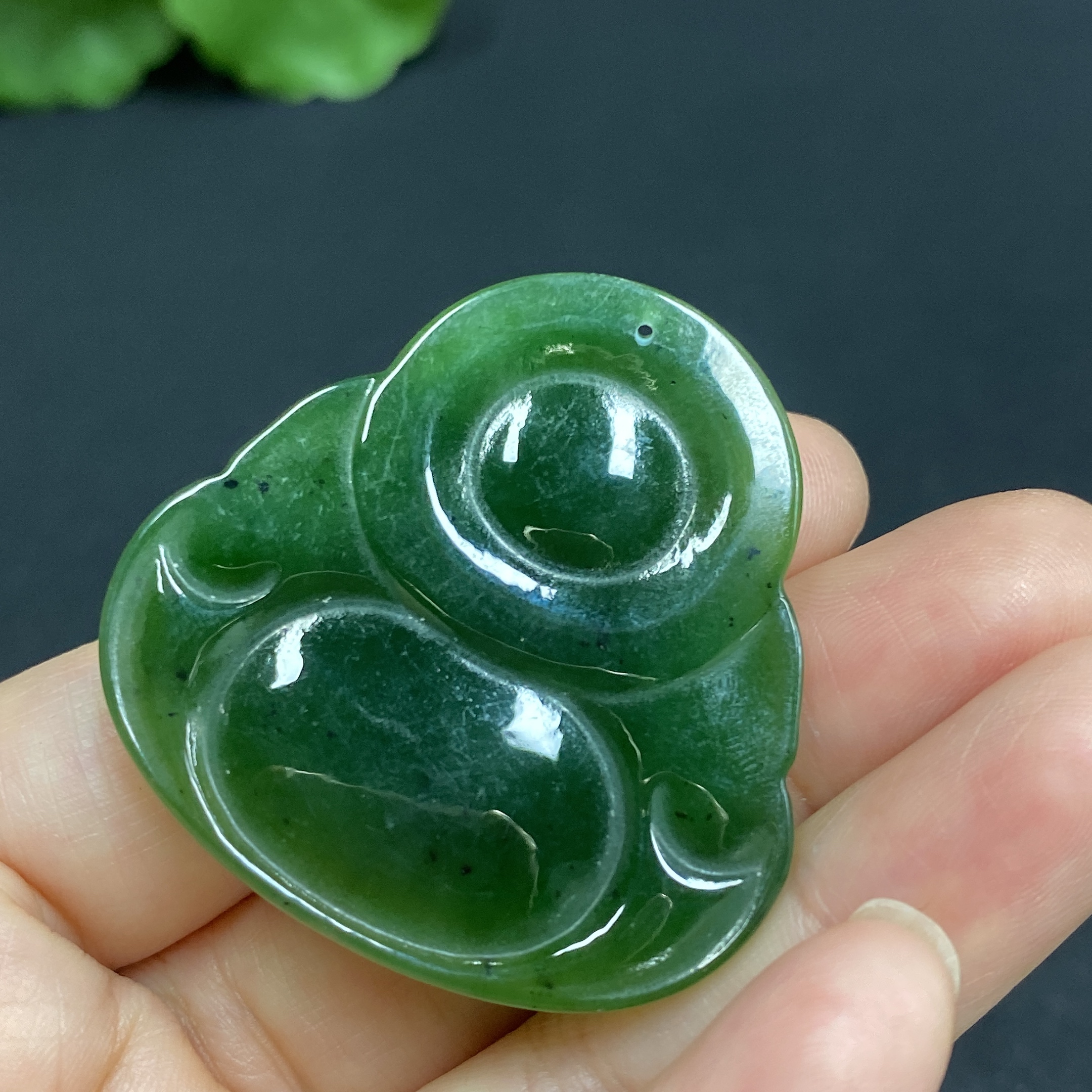H32727947 Hetian Jade Pendant Buddha Total Weight Approx. 18.5g
