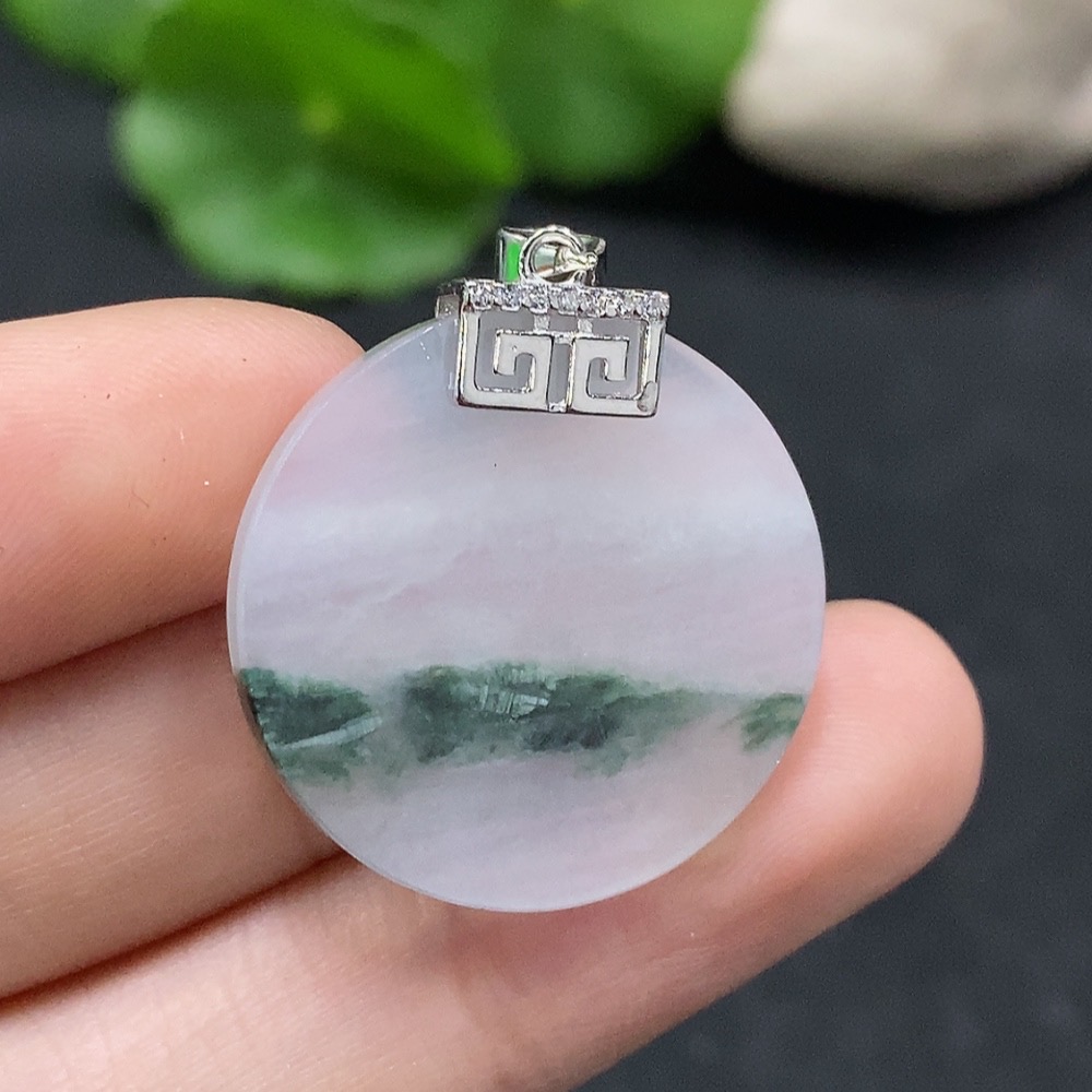 F34964612 Jadeite Plain Pendant Non-Gold-Inlaid Total Weight About 4.7g