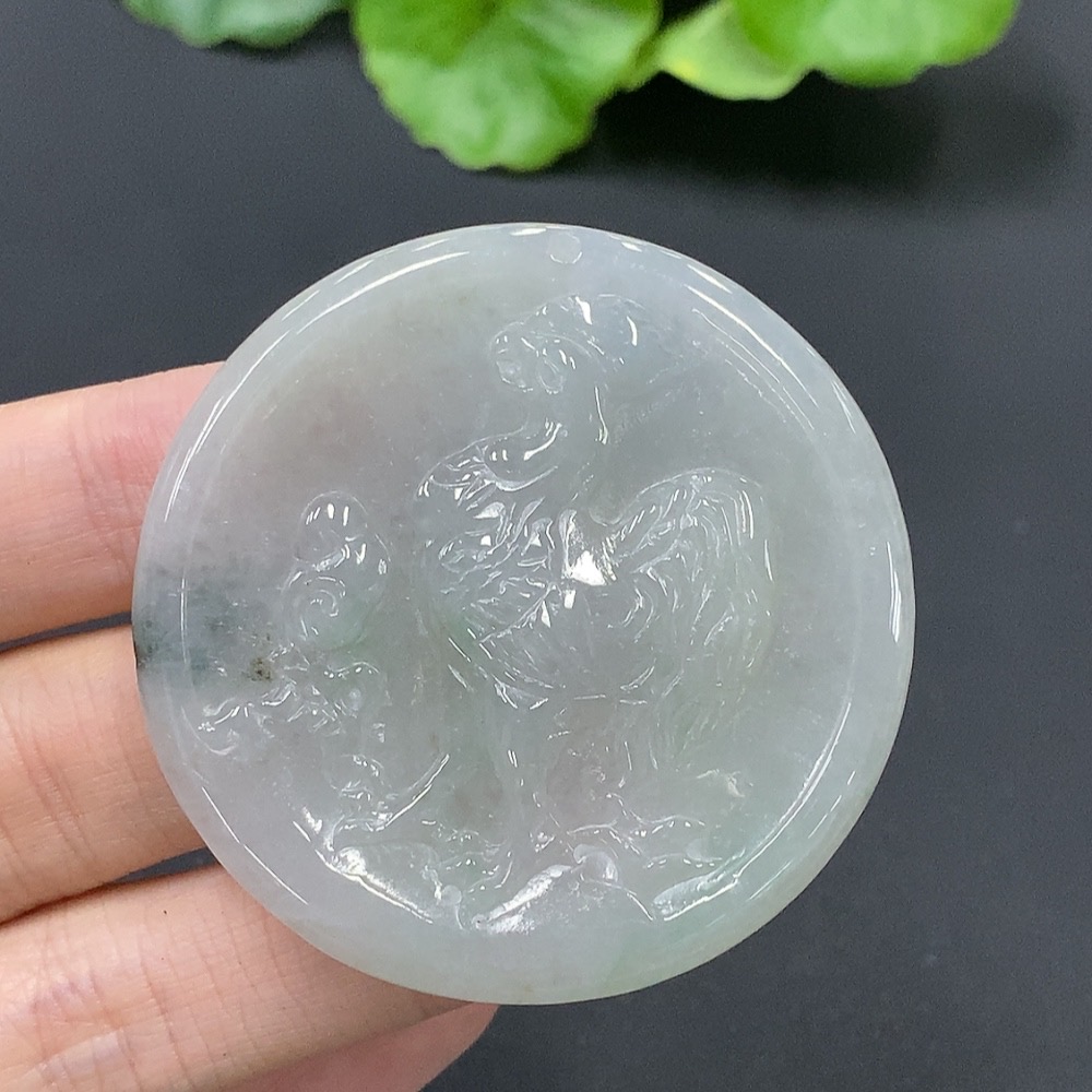 F10468384 Jadeite Rooster Pendant