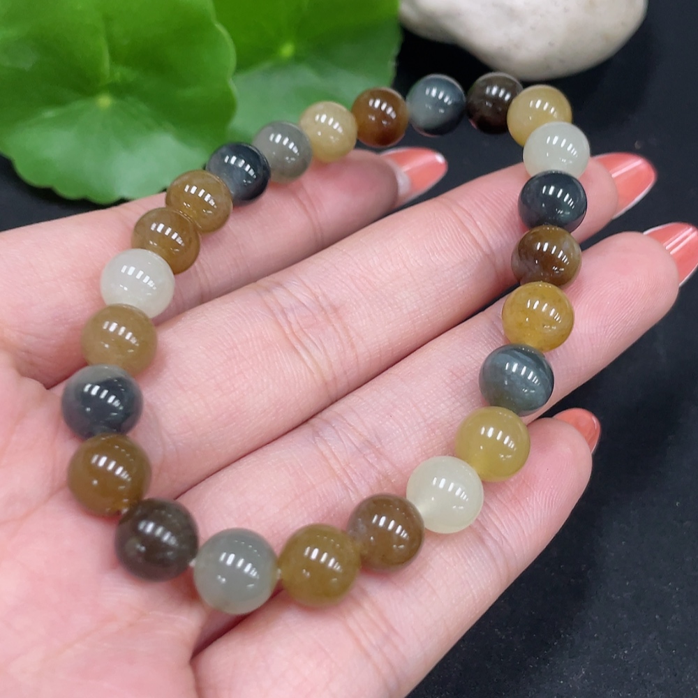 H34027264 Hetian Jade Bracelet, approx. 7.8mm, total weight approx. 18.6g
