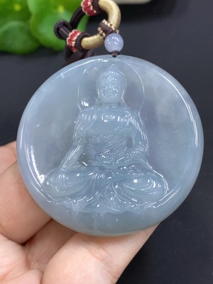 F20203437 Jadeite Amitabha Pendant Total Weight 55.276g