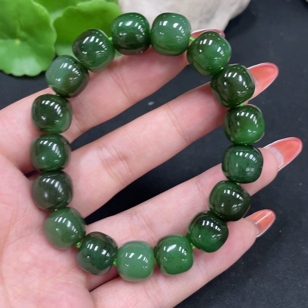 H34062985 Hetian Jade Bracelet, Approx. 11.2mm, Total Weight Approx. 47.6g