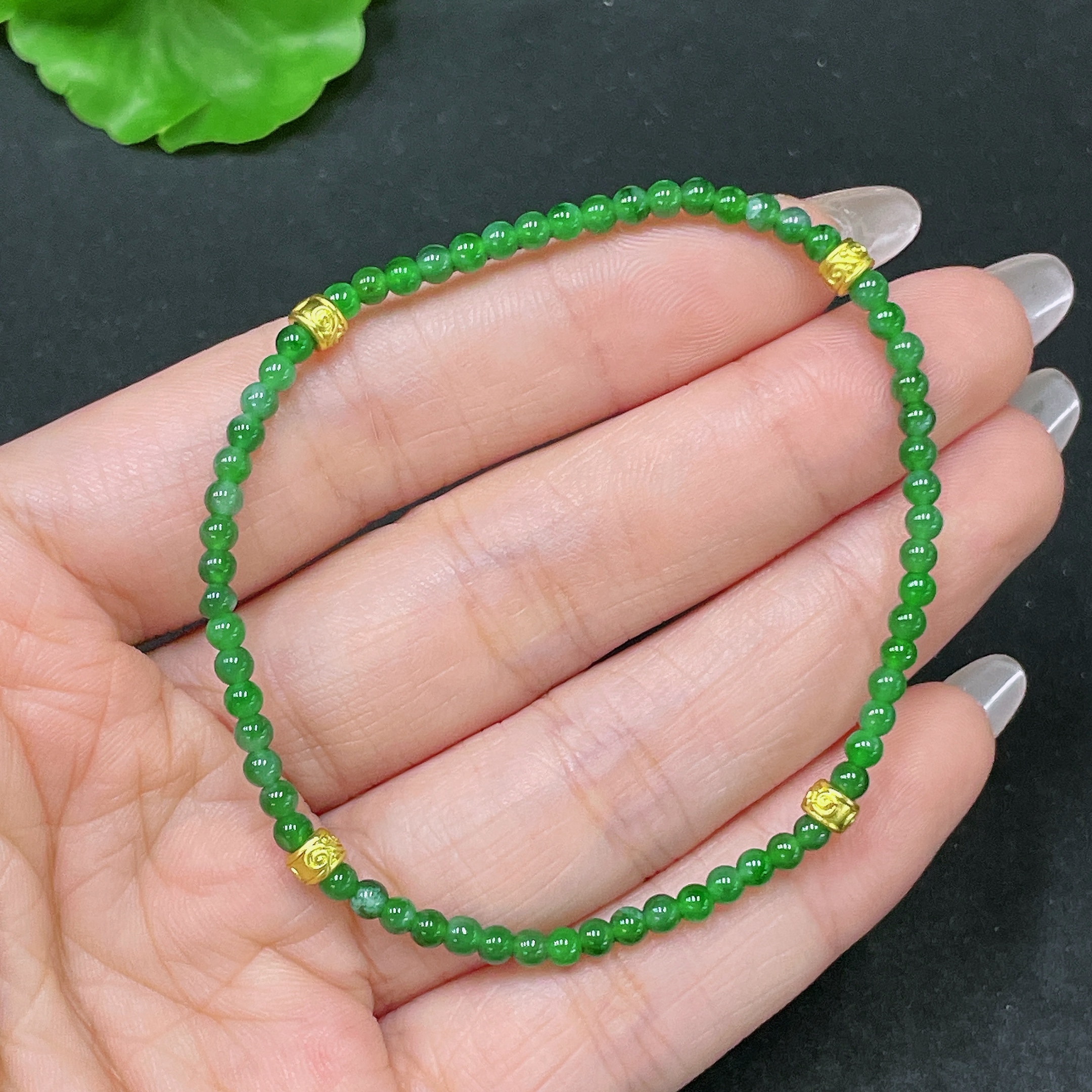 F35105609 Jadeite Bracelet Non-Gold Total Weight About 3.36g Size About 3mm