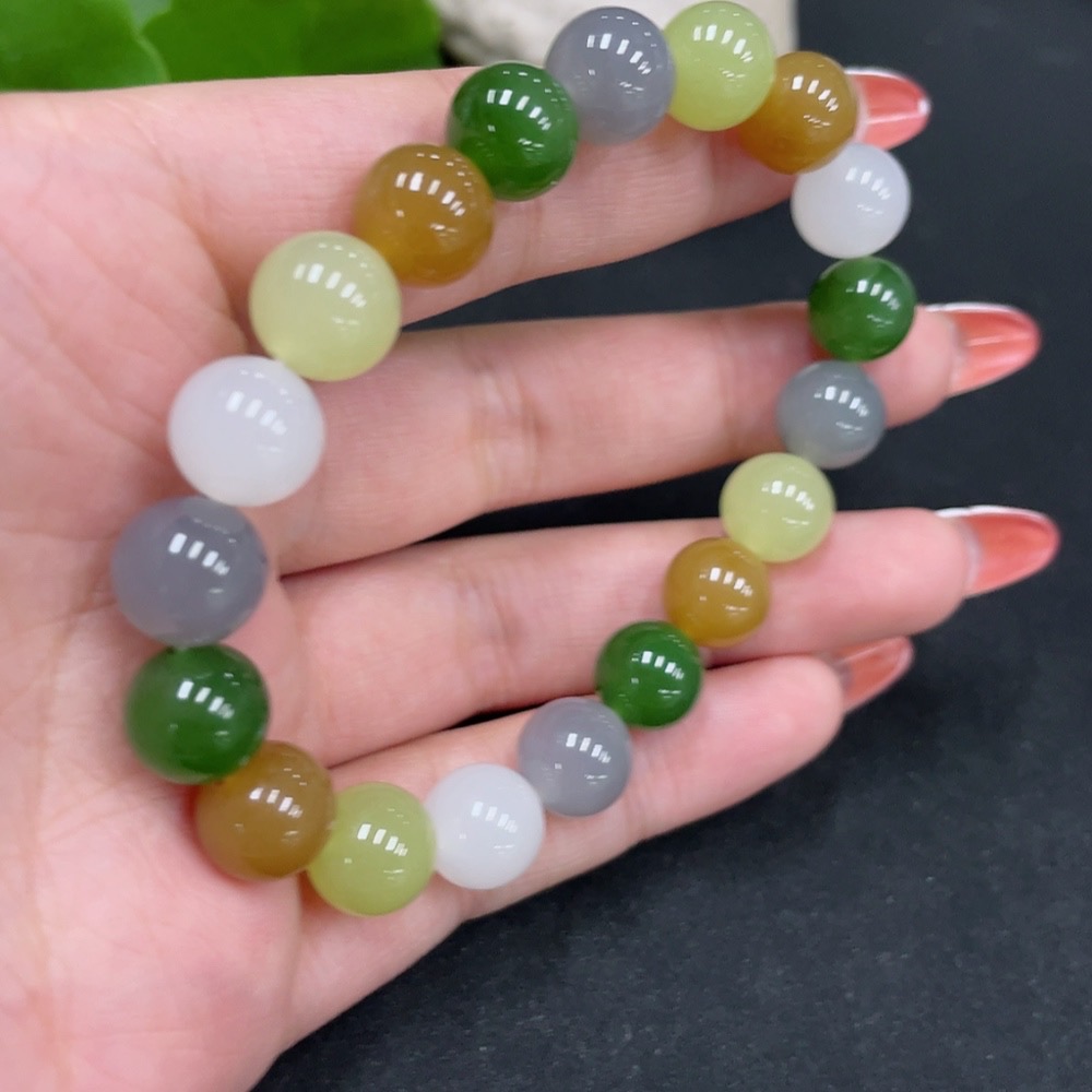 H34026452 Hetian Jade Bracelet, Approx. 9.7mm, Total Weight Approx. 28.2g