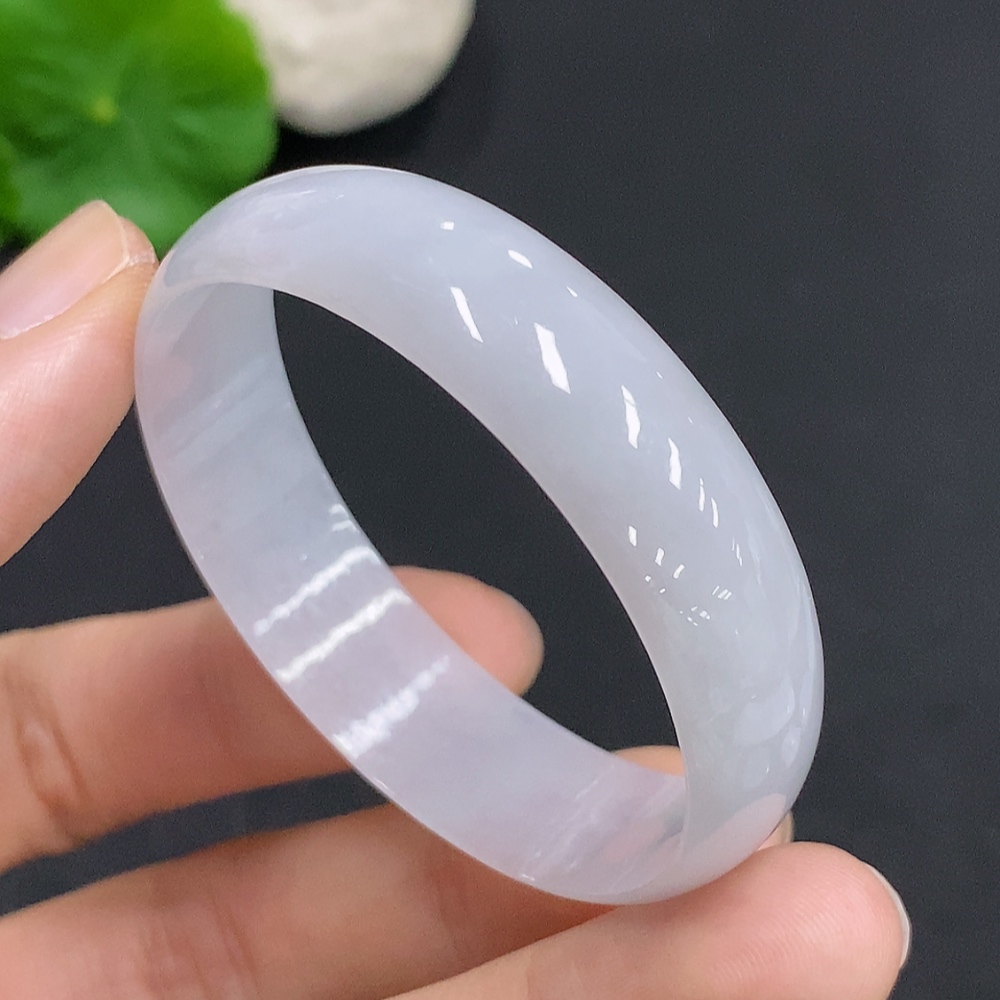 F33877316 Jadeite Round Bangle Size 46.3 Total Weight Approx. 15.5g