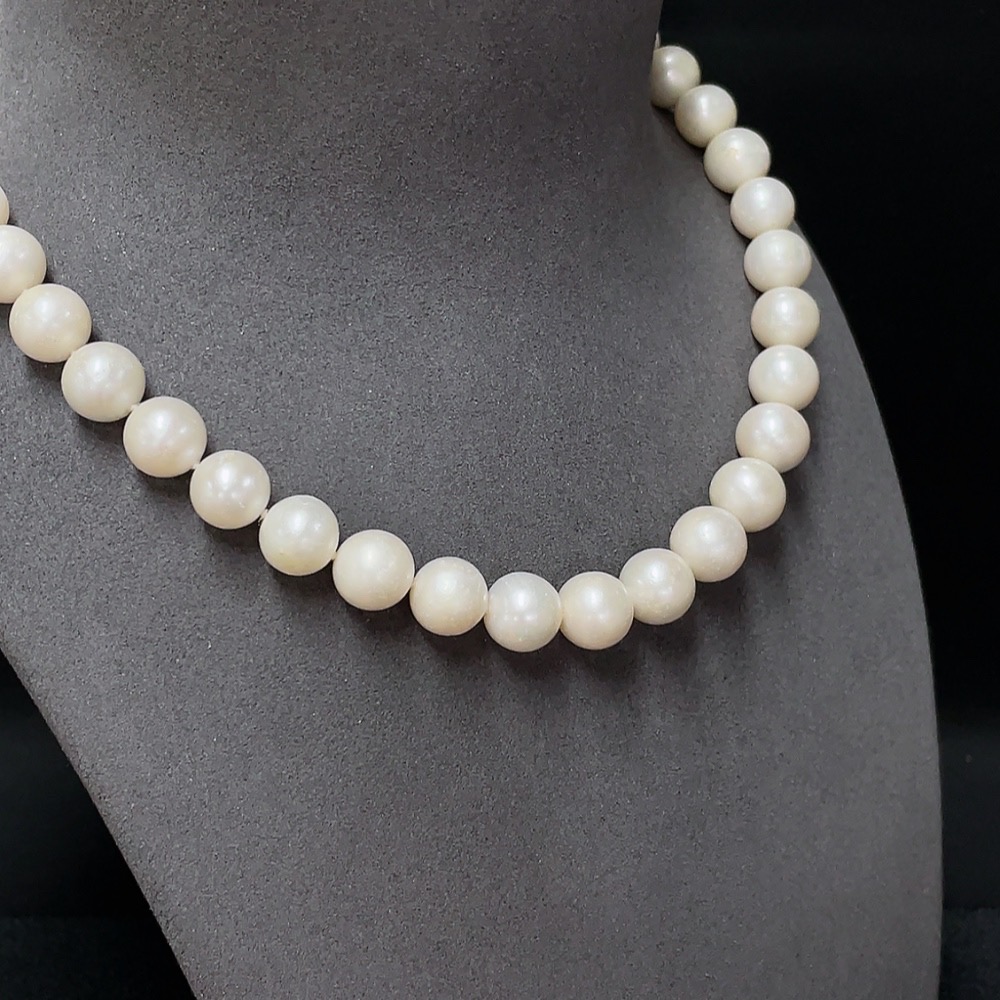 C34989596 Pearl Beaded Necklace Non-Gold Total Weight Approx. 70.1g Size 10.4-11mm