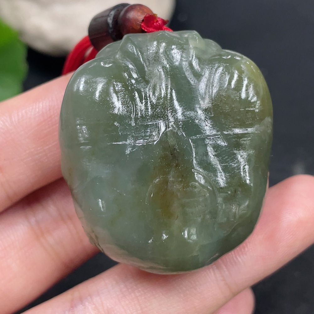 H31635326 Hetian Jade Pendant Rui Beast Total Weight (with rope) Approx. 49.6g