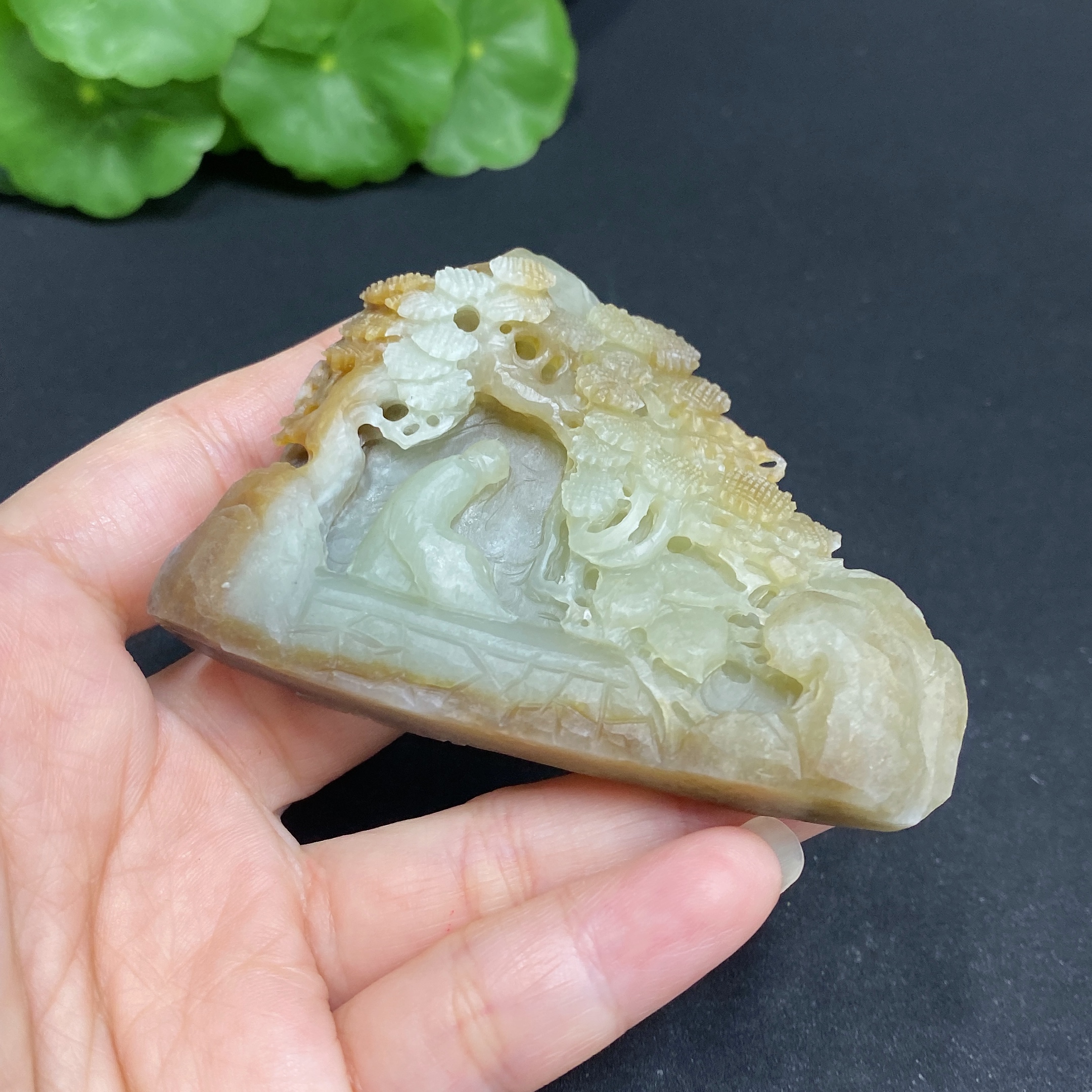 H34035883 Hetian Jade Ornament - Landscape - Total Weight Approx. 84.6g