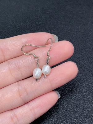 C34006555 Pearl Earrings Non-Gold Total Weight Approx.1.12g Size 5.6mm